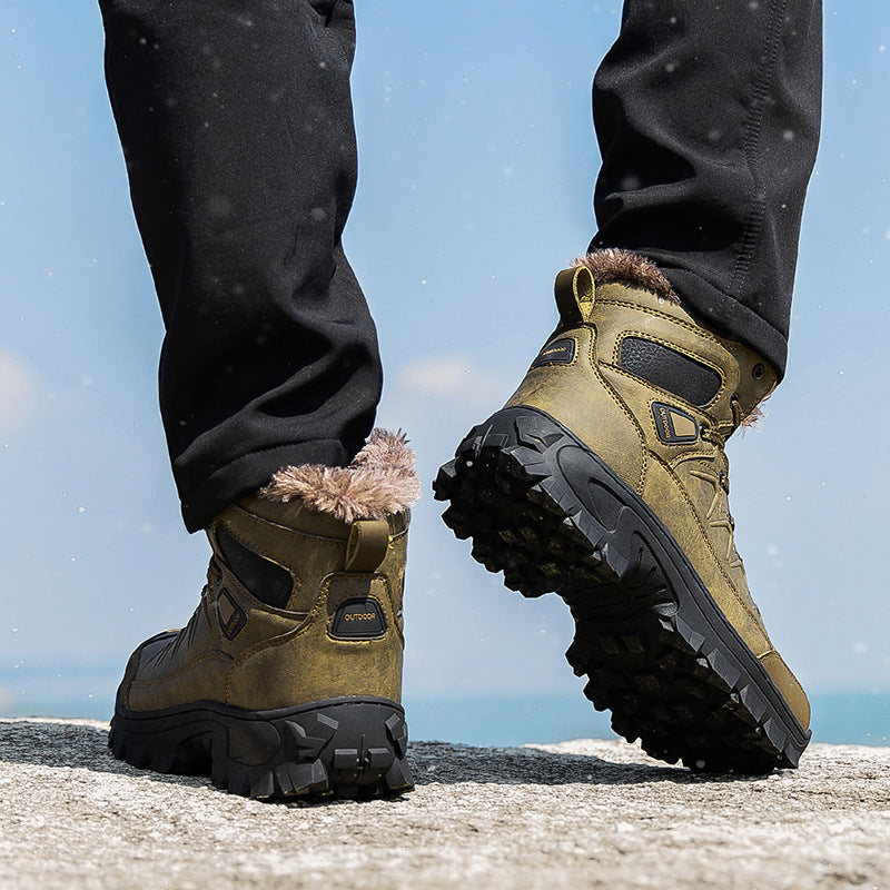 Crystal Men's Plus Size Warm  Shoes