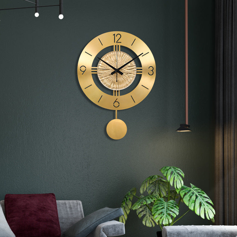 Crystal Clock With Elegant Pendulum