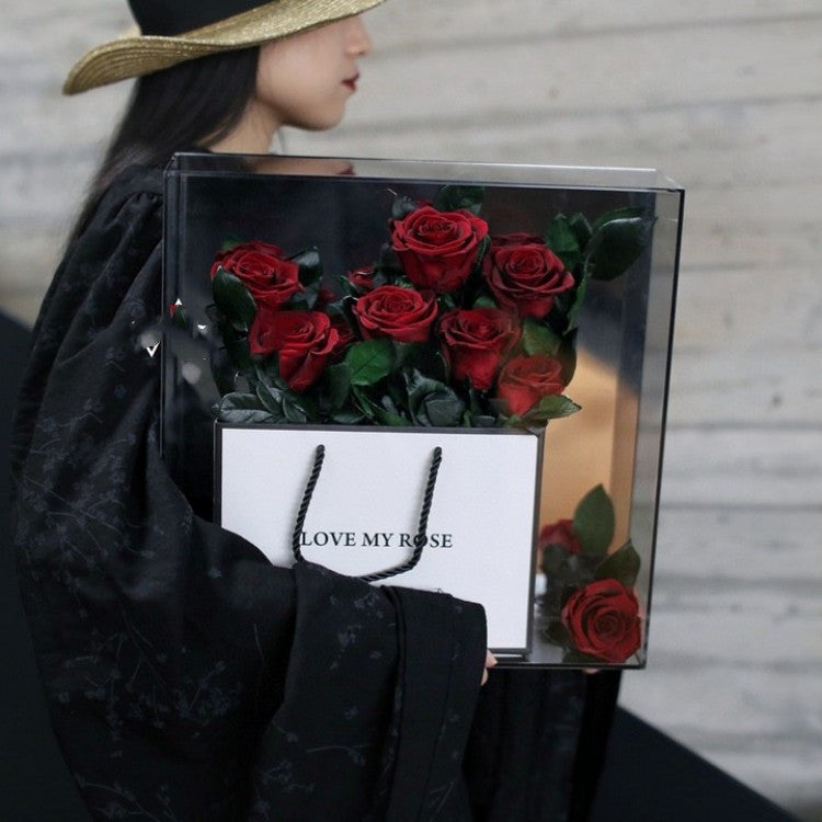 Crystal Valentine's Day Rose Eternal Flower Acrylic Gift Box
