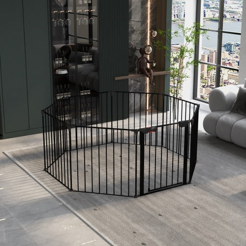 Crystal Safety Gate 8 Panels Play Yard