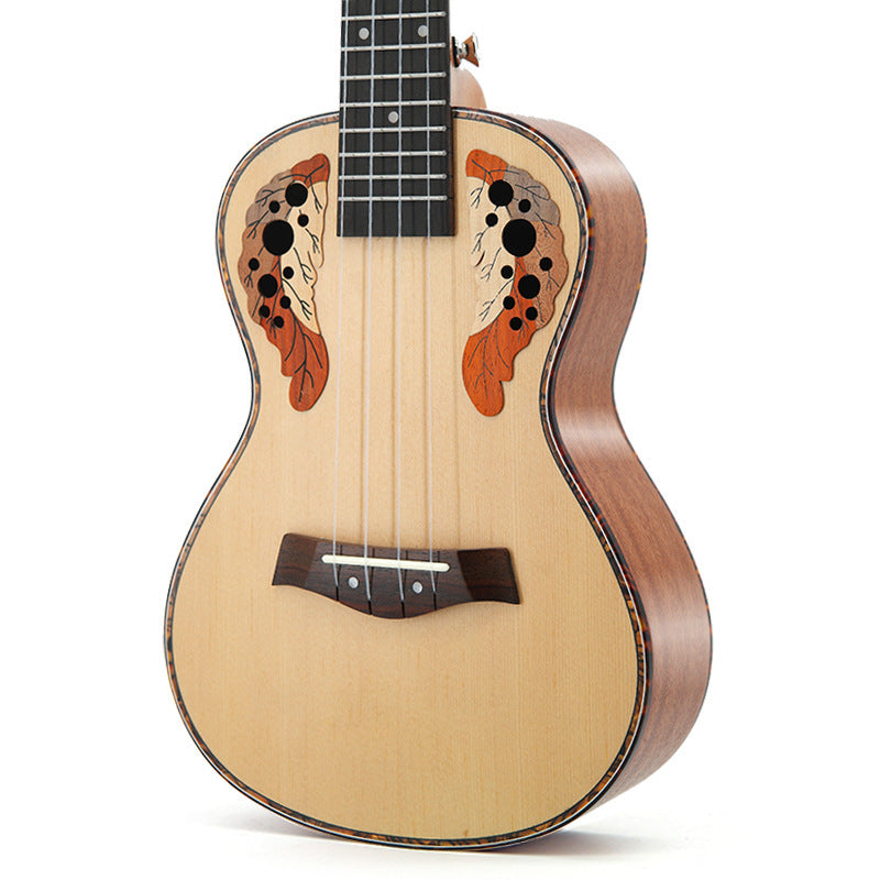 Crystal  Spruce Grape Hole Ukulele