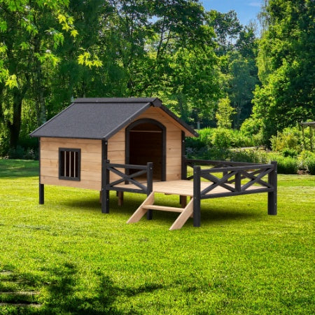 Crystal  Cabin House Style Wooden Dog Kennel
