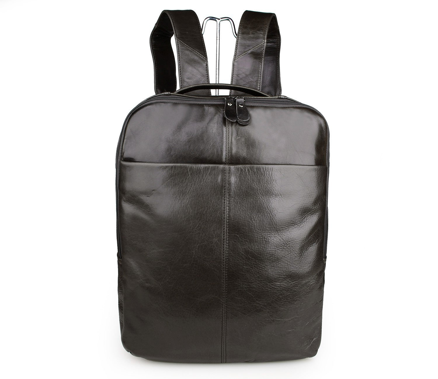 Crystal Top layer leather computer backpack