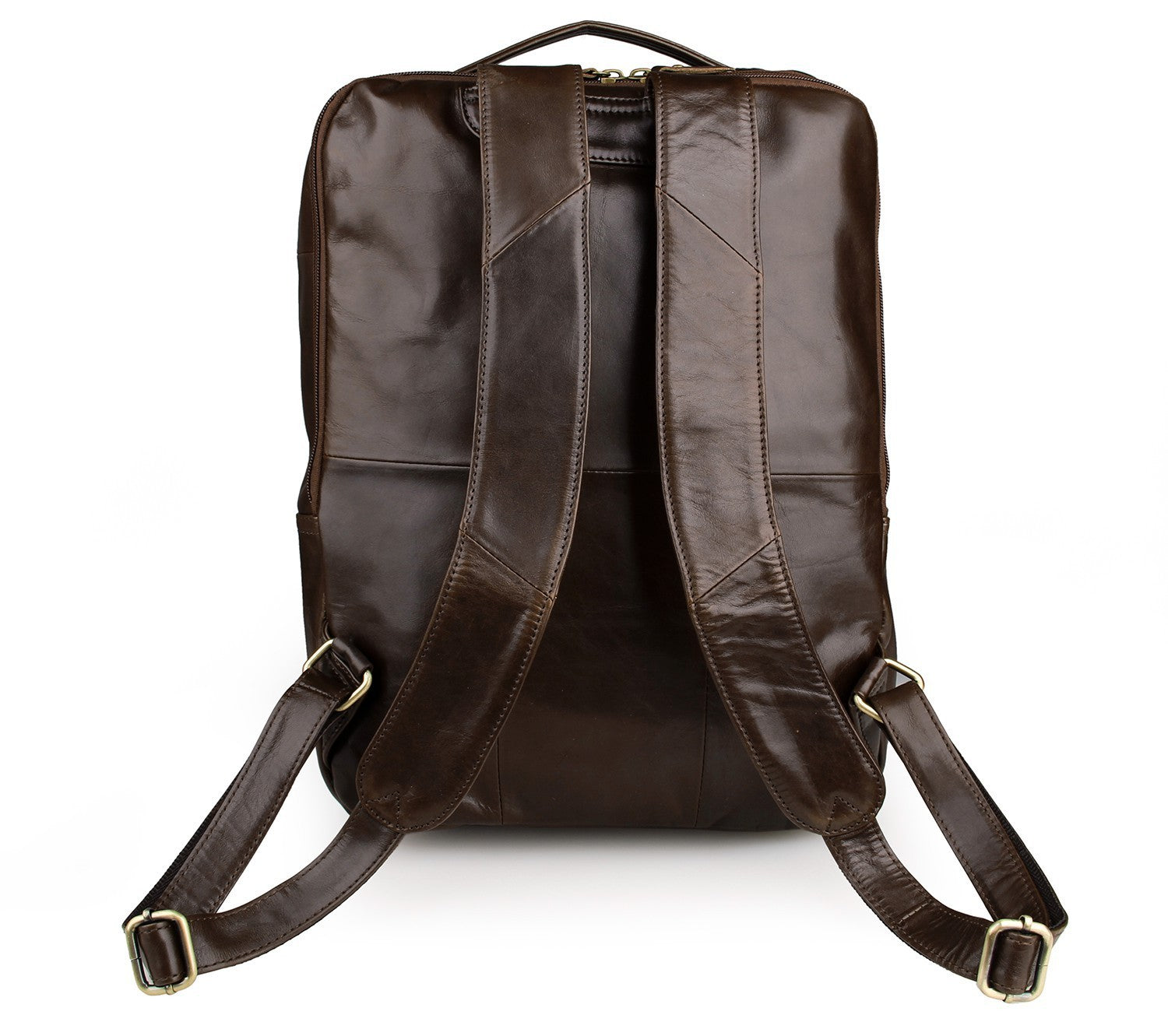 Crystal Top layer leather computer backpack