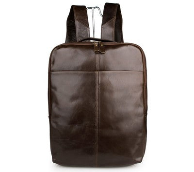 Crystal Top layer leather computer backpack