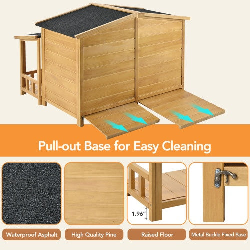 Crystal  Pet Kennel With Porch