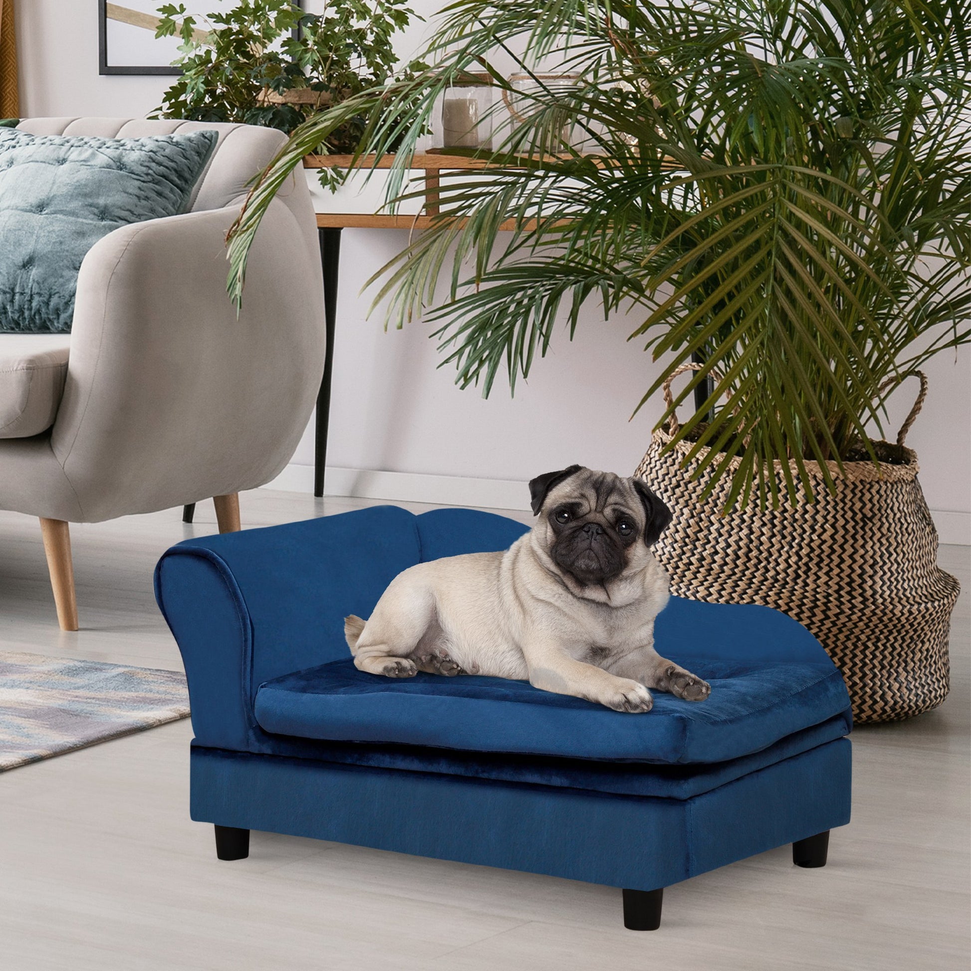 Crystal Luxury Small Dog Bed With Hidden Storage