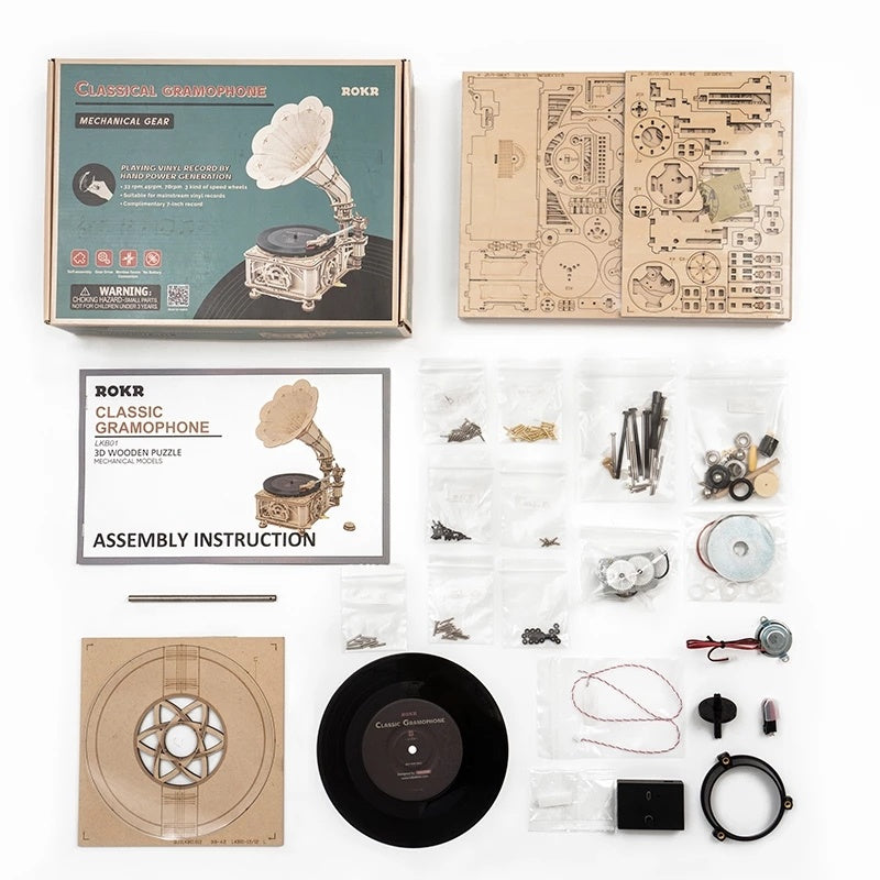 Crystal Gramophone Wooden Puzzle