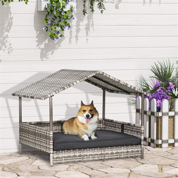 Dog Bed & Rattan Pet Sofa