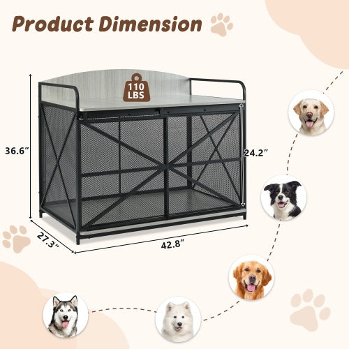 Crystal  Heavy Duty Large Dog Crate Furniture For Large Medium Dog