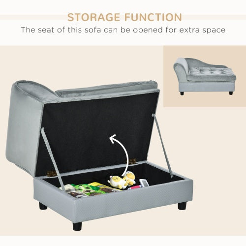 Crystal Luxury Small Dog Bed With Hidden Storage