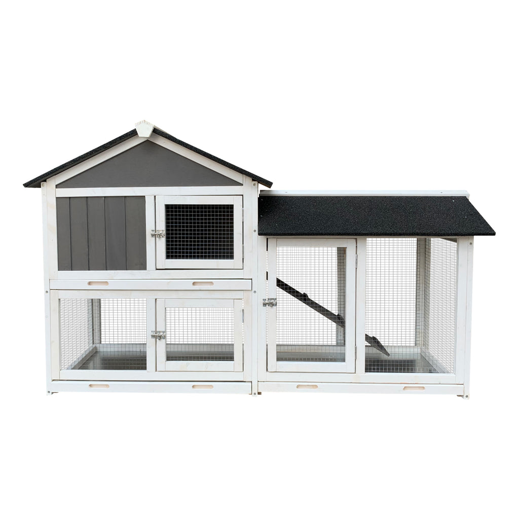 Crystal  Outdoor Rabbit Hutch With Walking Cage