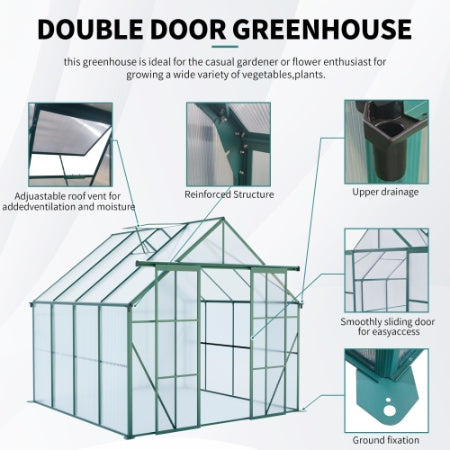 Crystal  Walk-in Greenhouses For Outdoor Backyard In All Season
