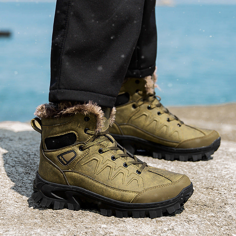Crystal Men's Plus Size Warm  Shoes