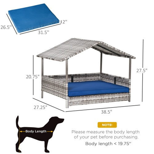 Crystal  Rattan Dog Bed