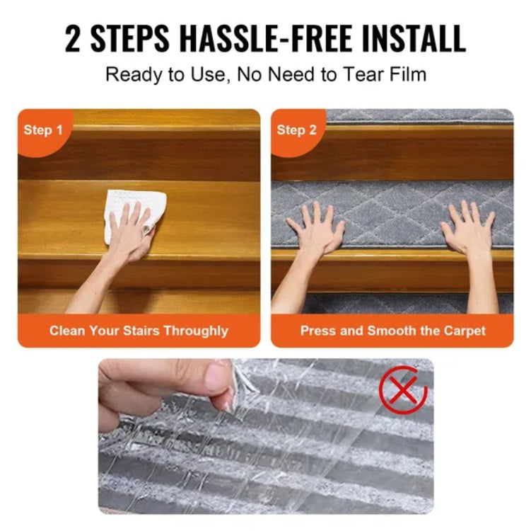 Crystal  Indoor Stair Runner Anti Slip