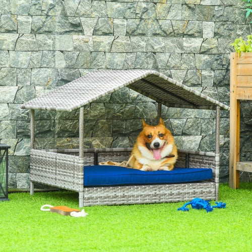 Crystal  Rattan Dog Bed