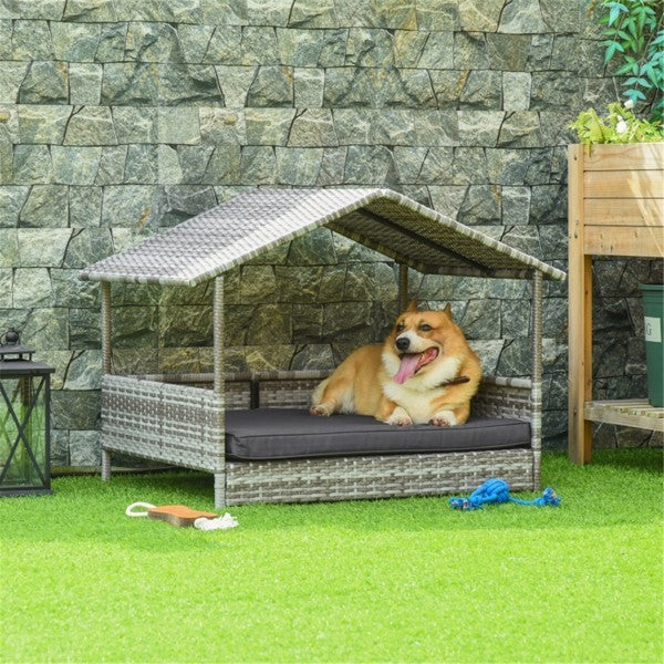 Dog Bed & Rattan Pet Sofa