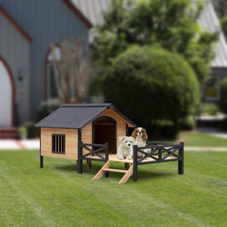 Crystal  Cabin House Style Wooden Dog Kennel