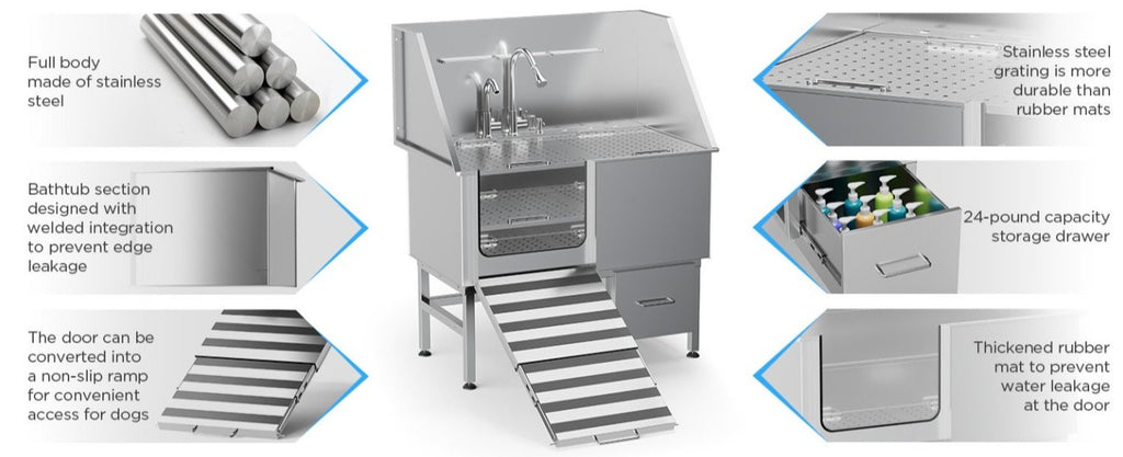 Stainless Steel Dog Bath Table