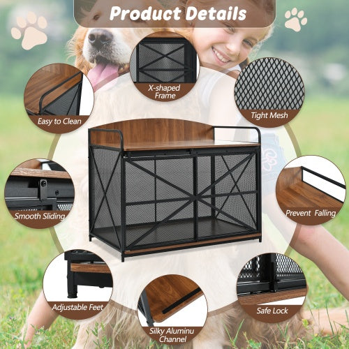 Crystal  Heavy Duty Large Dog Crate Furniture For Large Medium Dog