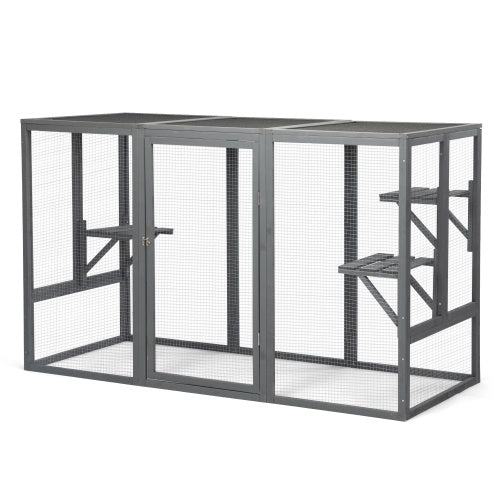 Crystal  Cat Cage With Waterproof Roof