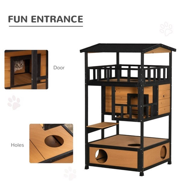 Crystal , Wooden Cat House