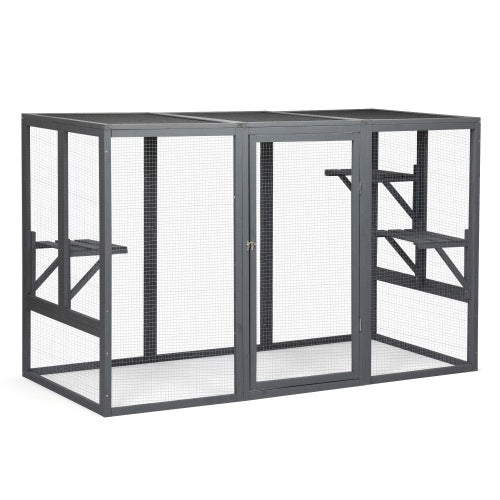Crystal  Cat Cage With Waterproof Roof