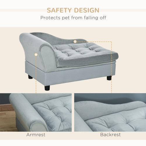Crystal Luxury Small Dog Bed With Hidden Storage