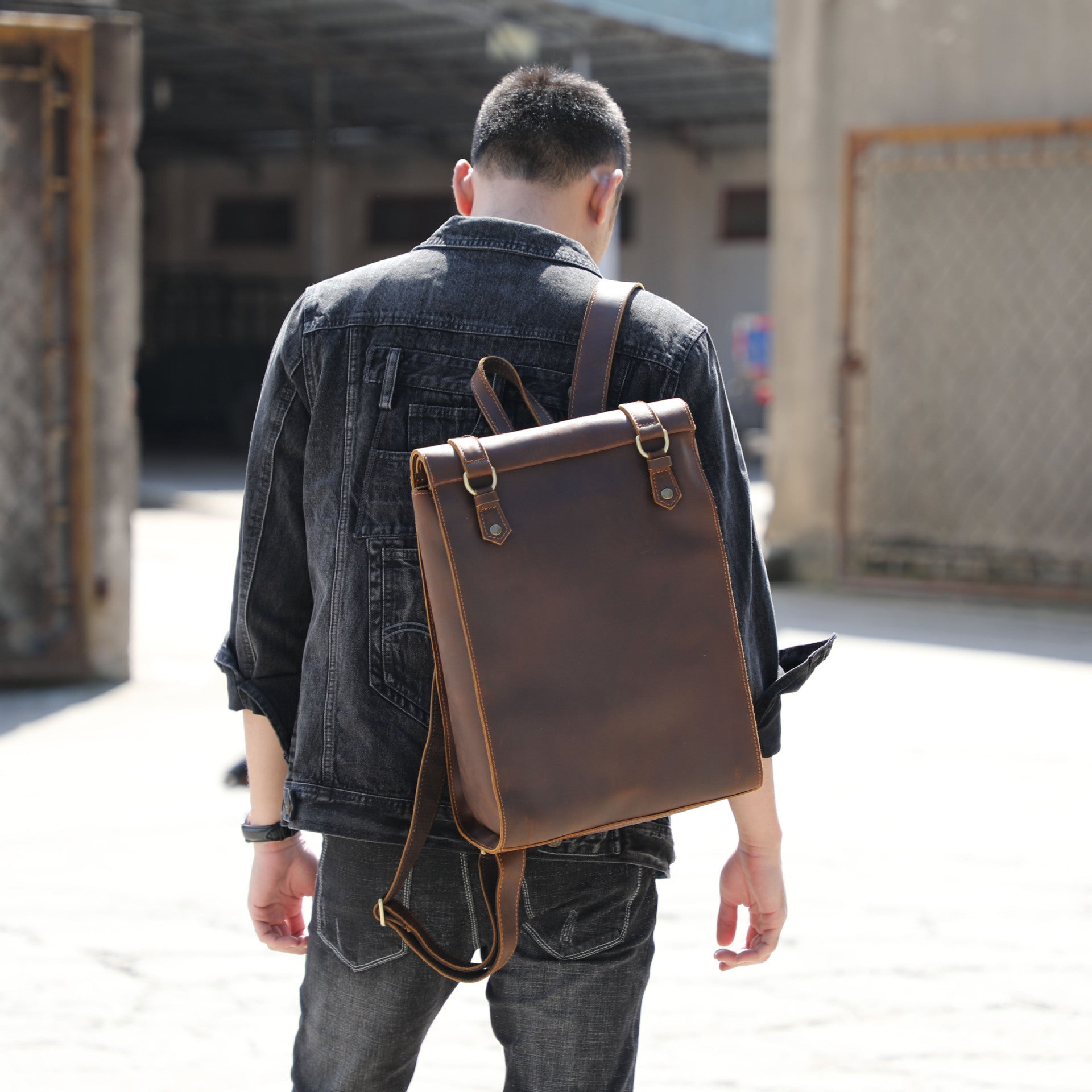 Crystal School Bag (Leather Retro Men)