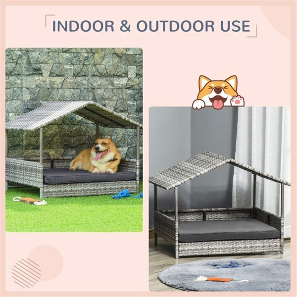 Dog Bed & Rattan Pet Sofa