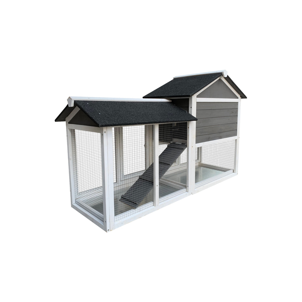 Crystal  Outdoor Rabbit Hutch With Walking Cage