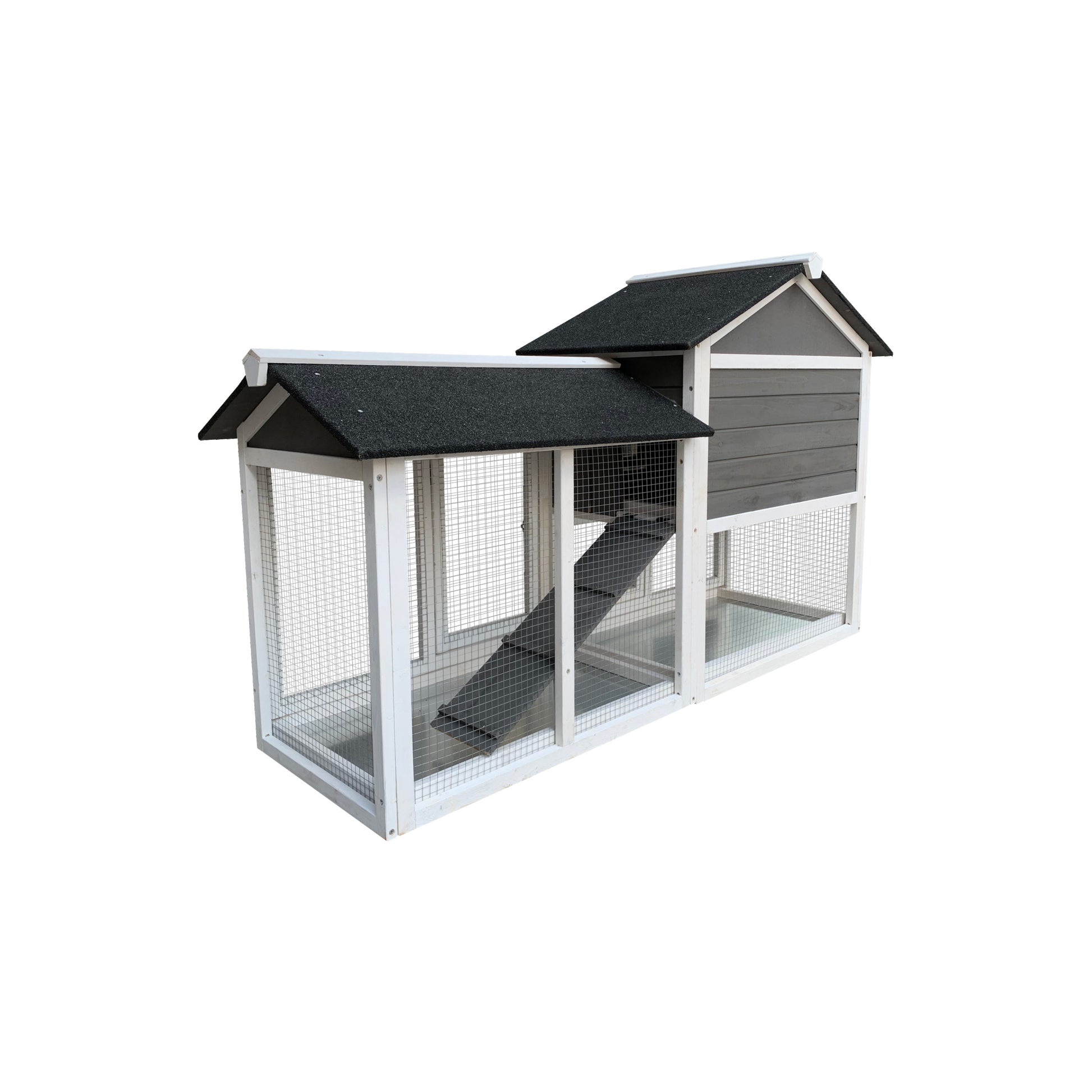 Crystal  Outdoor Rabbit Hutch With Walking Cage