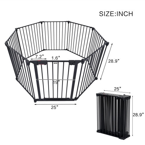 Crystal Safety Gate 8 Panels Play Yard