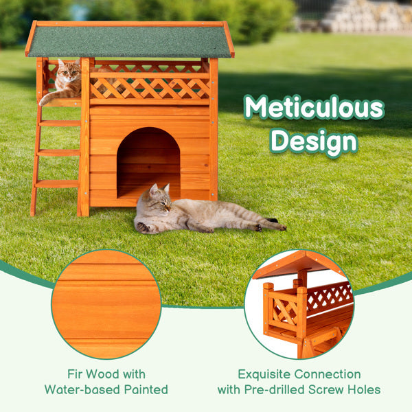 Crystal  Green Asphalt Roof, Cat House