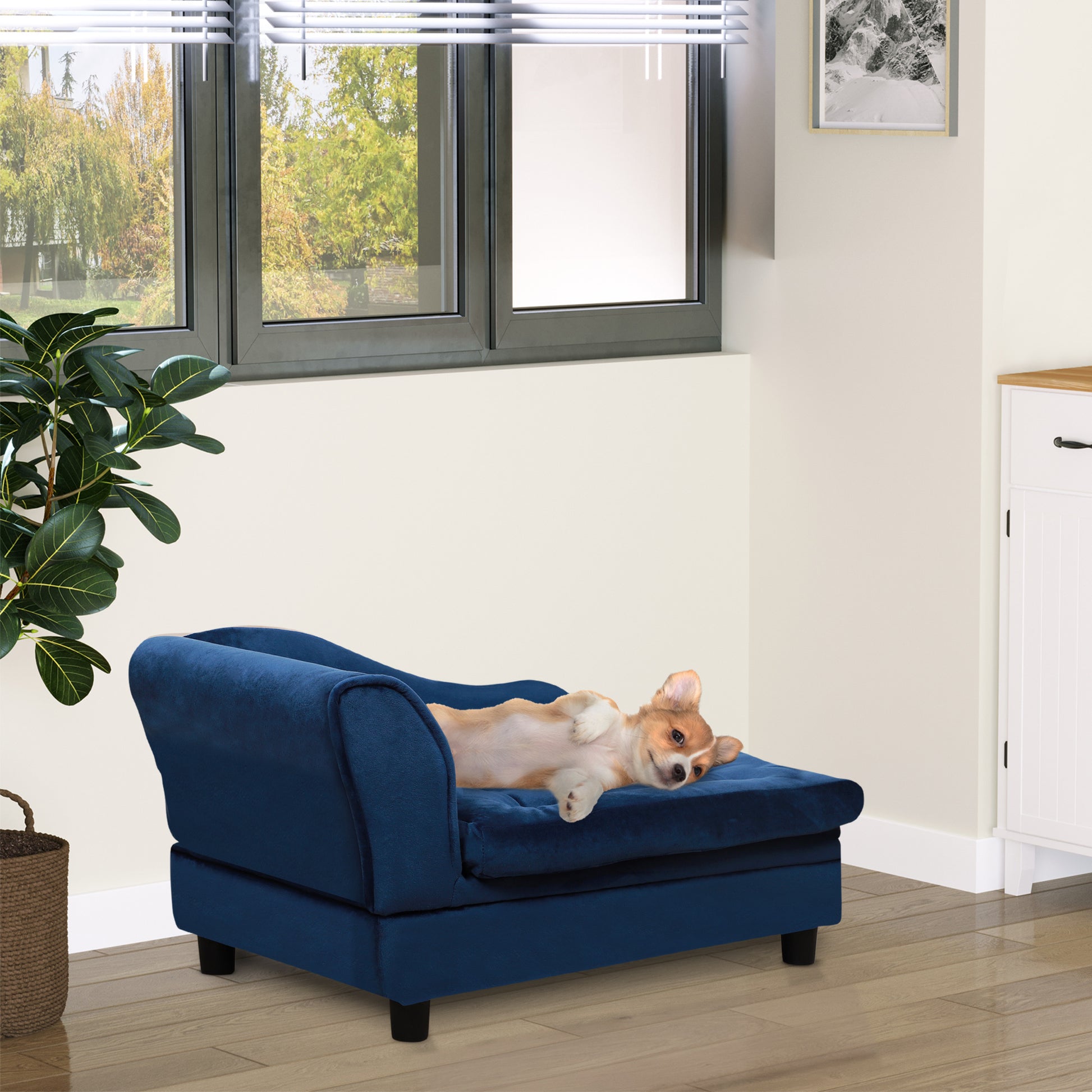 Crystal Luxury Small Dog Bed With Hidden Storage