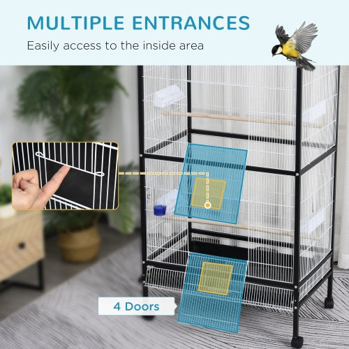 Crystal  Bird Cage And Accessories
