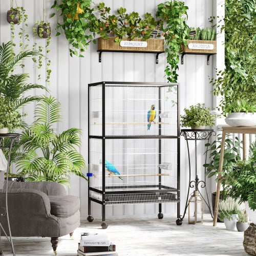 Crystal  Bird Cage And Accessories