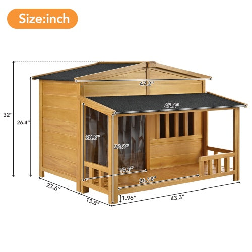 Crystal  Pet Kennel With Porch