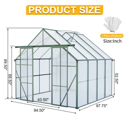 Crystal  Walk-in Greenhouses For Outdoor Backyard In All Season