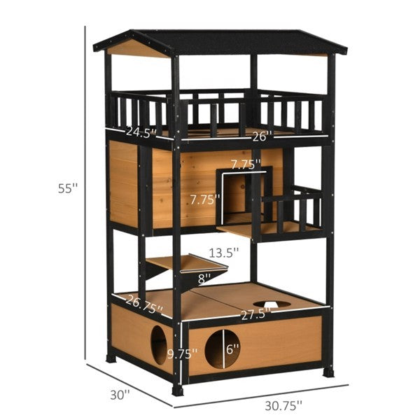 Crystal , Wooden Cat House