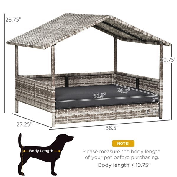 Dog Bed & Rattan Pet Sofa