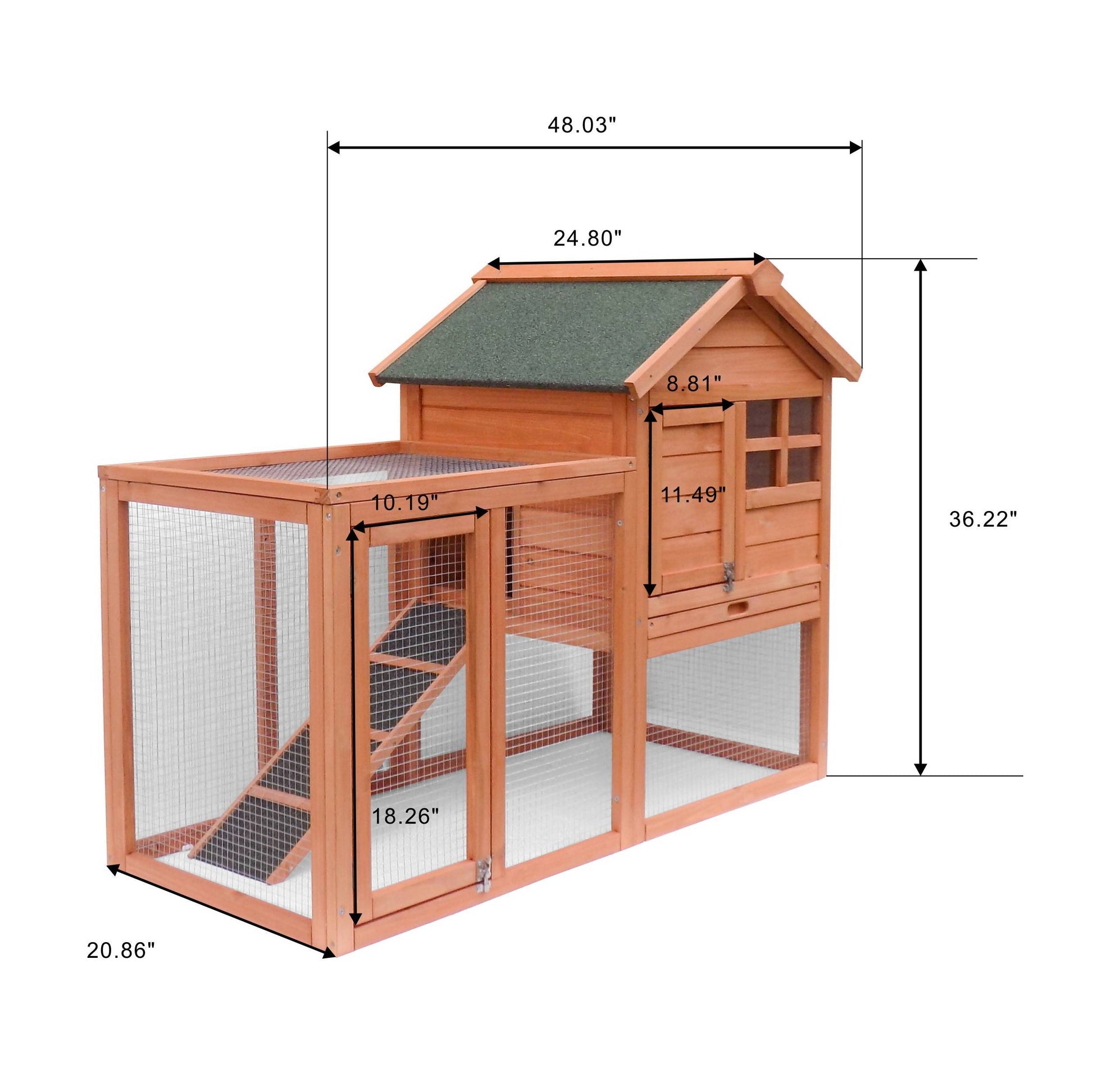 Crystal  Wooden Rabbit House &Chicken Coop Kennels