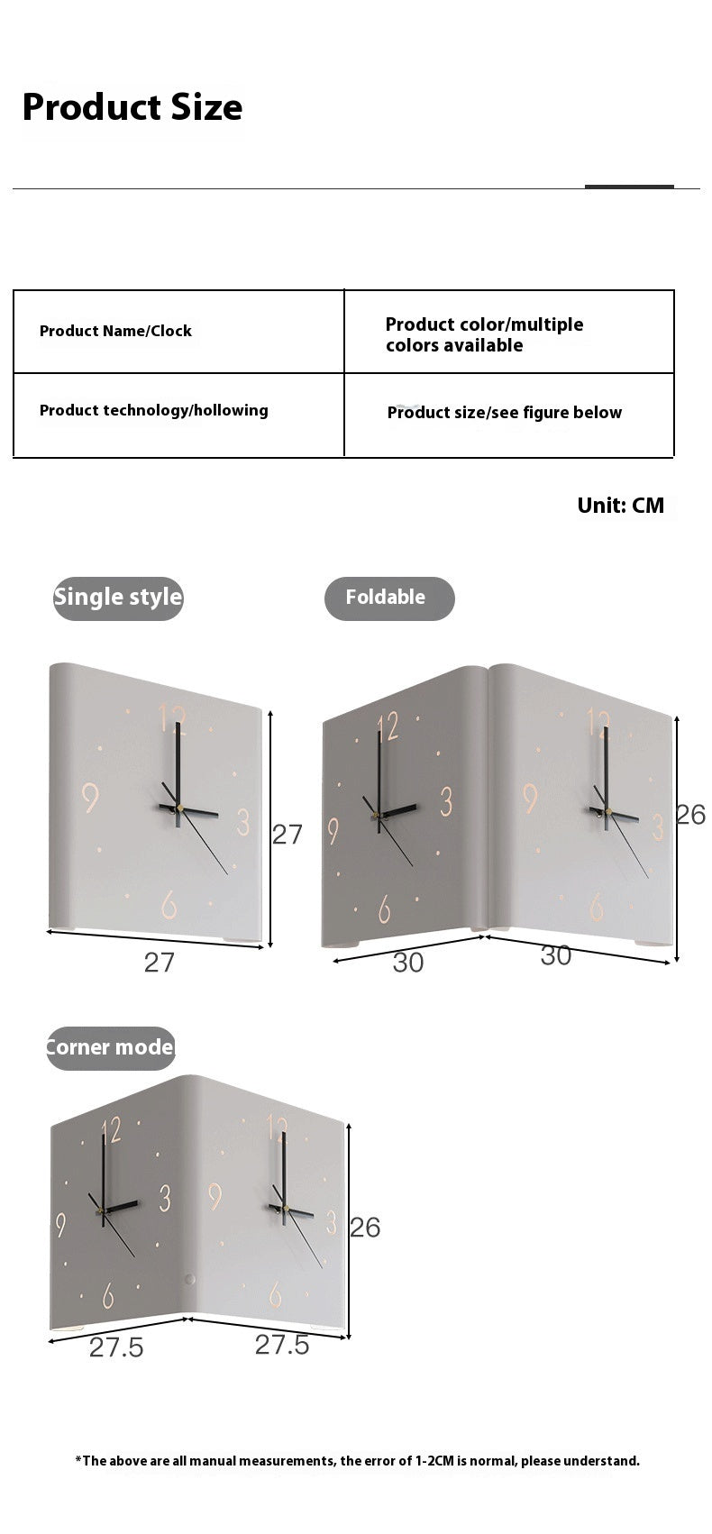 Crystal Stickers Wall Clocks
