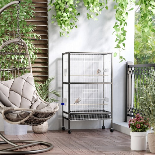 Crystal  Bird Cage And Accessories