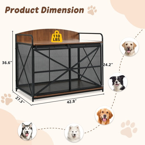 Crystal  Heavy Duty Large Dog Crate Furniture For Large Medium Dog