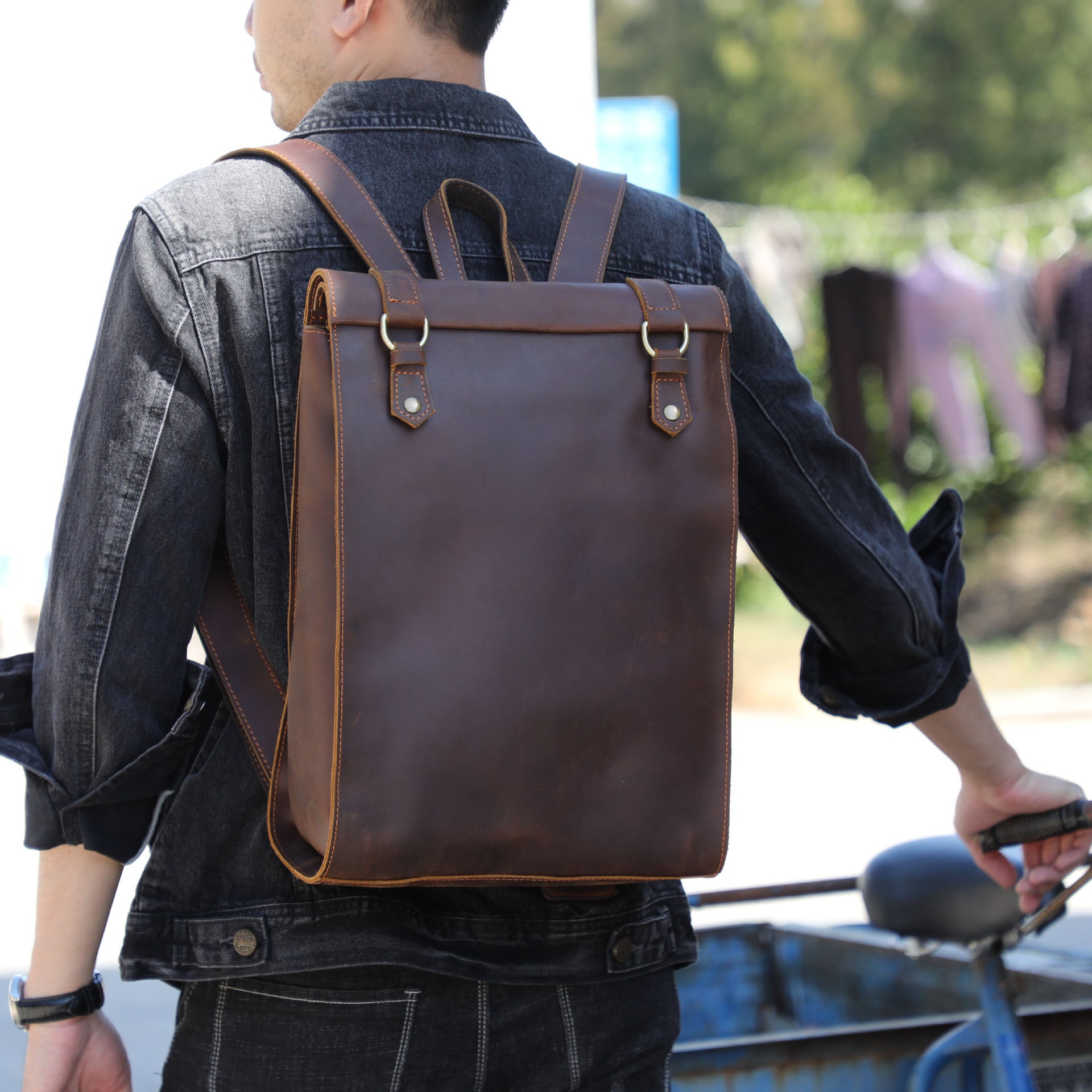 Crystal School Bag (Leather Retro Men)