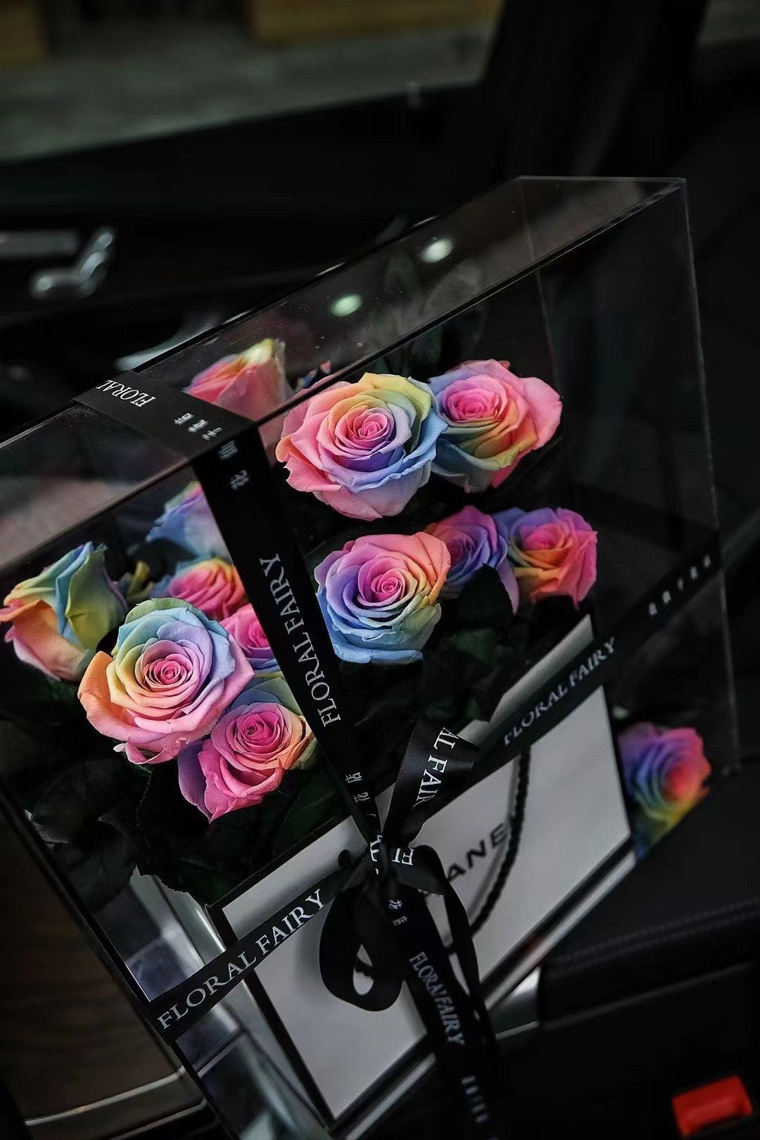 Crystal Valentine's Day Rose Eternal Flower Acrylic Gift Box