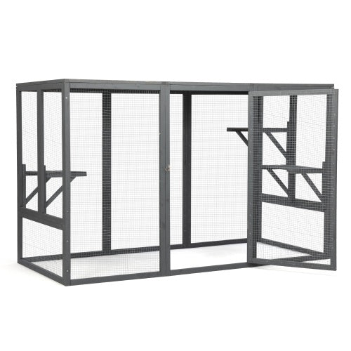 Crystal  Cat Cage With Waterproof Roof