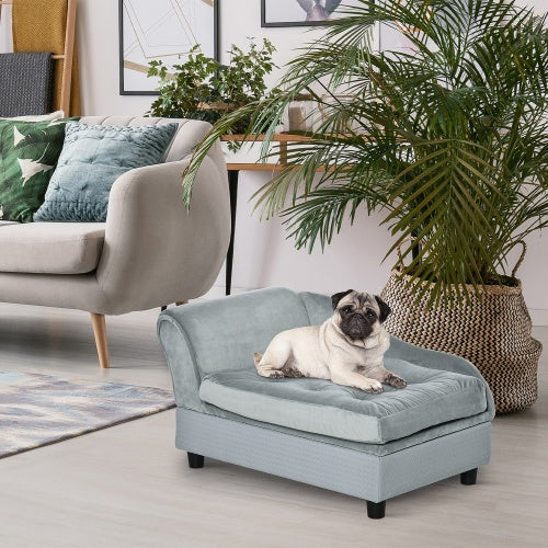 Crystal Luxury Small Dog Bed With Hidden Storage